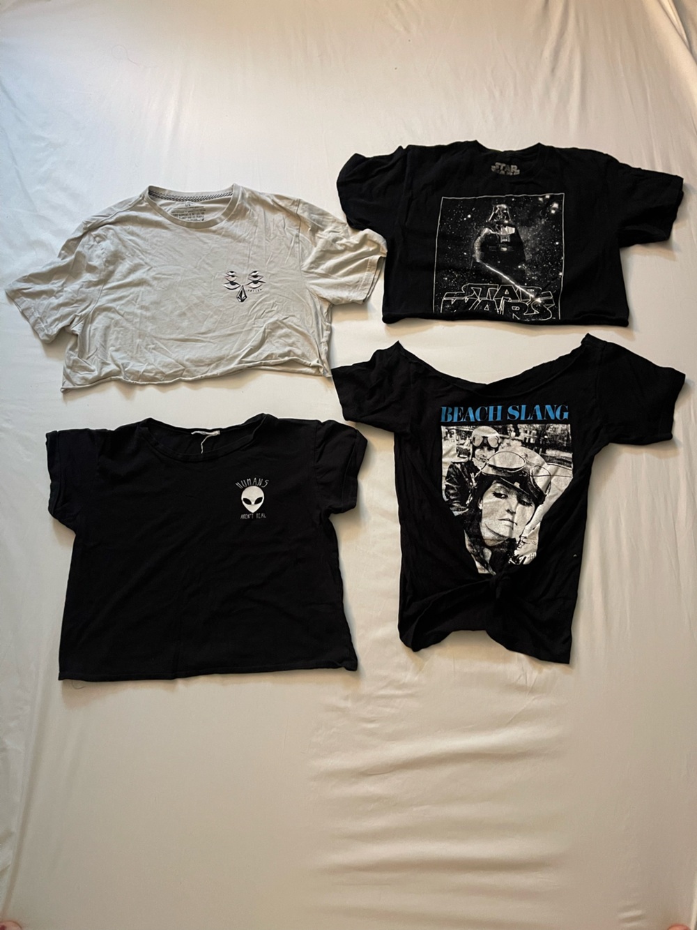 T-Shirt Bundle: Graphic tshirts, Grunge, Goth, Emo, Casual, Crop Tops.